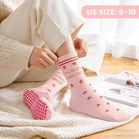 Grip-Socken Rutschfeste Anti-Rutsch Pilates Yoga-Socken Maßgefertigte Niedliche Atmungsaktive Socken für Frauen