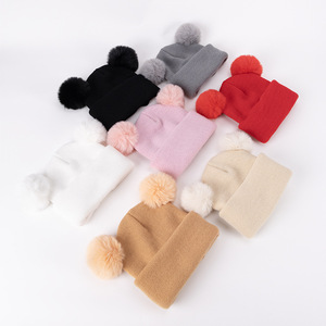 Combinaison d'hiver pour bébés en tricot 100% acrylique, bonnet doublé en <span class=keywords><strong>polaire</strong></span>, pull à capuche avec protection des oreilles, <span class=keywords><strong>cagoule</strong></span> pour garçons et filles, ski - Product Image 4