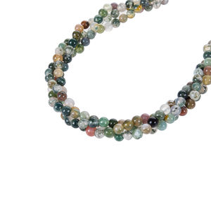 Collier en perles de jade Dongling, chaîne torsadée élégante avec détails en pierres précieuses - Product Image 3