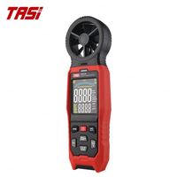Anémomètre numérique personnalisable TASI TA642A, résolution 0,001 m/s, fonction de maintien des données, fonctions max/min, température de l'air, vitesse du flux