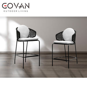 فندق الأثاث الحديثة نمط تصميم بسيط كراسي بار الألومنيوم مع حبل في الهواء الطلق للبار - Product Image 5