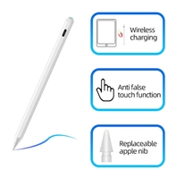 Stylet capacitif actif à chargement magnétique sans fil, détection de l'angle d'inclinaison, pointe remplaçable, plastique et aluminium compatibles