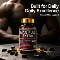 MAN PLUS EXTRA 8050mg Complément de Maca 7 Ingrédients Naturels pour la Vitalité Masculine Adulte, la Santé Reproductive et la Gestion de l'Énergie 120
