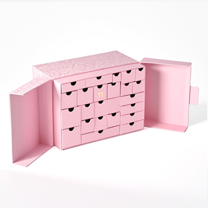 Deluxe Custom Adventskalender Box Recyclebaar Stijf Ontwerp Handgemaakt Gepersonaliseerd Papier Boite Cadeau Met Kleine Lade - Product Image 1