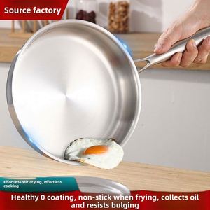 Customized Aluminum Fry <b>Pan</b> with Stainless Steel Bottom Induction Cooker for Gas <b>and</b> Induction Cooker Metal - Product Image 4