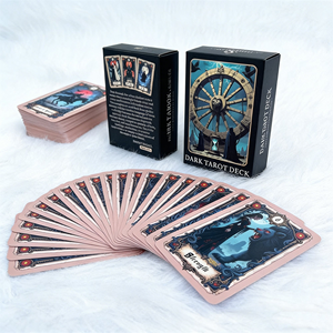 Carte dei Tarocchi Personalizzate Scuro Tono Scuro, Mazzo Unico per Collezionisti, Stampa Oro di Alta Qualità su Carta Offset, Set di Carte dei Tarocchi con Scatola - Product Image 3