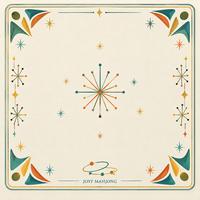 Tuiles de mahjong en acrylique de qualité supérieure à 4 couches, design rétro atomique, 160 pièces, accessoires de jeu de mahjong américain