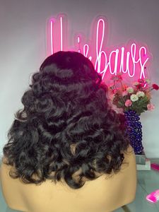 Peluca con malla frontal de onda suelta rizada hinchable para mujer 250% densidad sin pegamento 5*5 cabello humano vietnamita crudo transparente pequeño encaje HD - Product Image 3