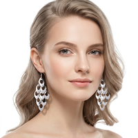 Anting Perak Sterling EZ28 925 Model Daun, Anting Perak Sterling untuk Wanita, Anting Perak Polos Grosir