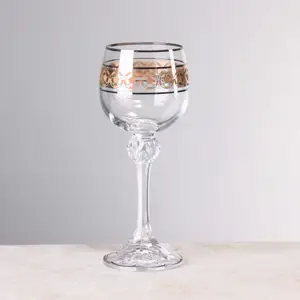 आधुनिक सीसा मुक्त ग्लासवेयर अनुकूलित पैटर्न पारदर्शी ग्लास गोब्लेट सीज़क क्रिस्टल वाइन चश्मा