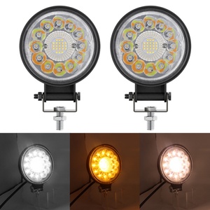 Feux de travail LED haute luminosité pour camion, modèle tournesol, jaune et blanc, projecteur rond - Product Image 5