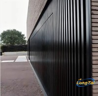 LONG TAI China Puerta de garaje personalizada de alta calidad Rejilla horizontal eléctrica moderna Puerta DE GARAJE DE ALUMINIO EE. UU. Para Villa