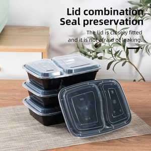 Boîtes de rangement alimentaire en PP à 3 compartiments, boîtes à lunch, contenants à emporter, contenants en plastique jetables pour la préparation des repas, utilisables au micro-ondes - Product Image 6