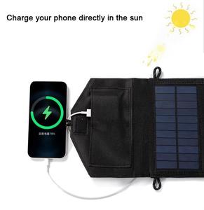 Stock US, livraison rapide : Panneau solaire monocristallin portable et pliable 60W avec sortie USB pour la recharge de batteries d'urgence en extérieur - Product Image 3