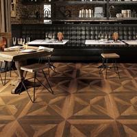 Versailles Retro Parquet Fish Bone Wood Tile 600x600 Antidérapant Tout en céramique pour la vie moderne Carreau en bois massif pour haut de gamme