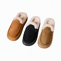 Chaussons personnalisés pour femmes, automne-hiver, couleur unie, doublure en fourrure, bout fermé, pour mousse à mémoire de forme, semelle extérieure antidérapante en EVA
