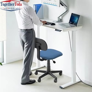 Chaise de bureau économique moderne en tissu nylon avec base métallique, tige de levage, pivotante à 360 degrés, sans accoudoirs, réglable, pour enfants et ordinateur - Product Image 2