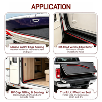 Bande d'étanchéité en caoutchouc EPDM en forme de D, auto-adhésive, pour portes coulissantes de camping-cars, joint d'étanchéité robuste pour voitures, camions, camping-cars et bateaux