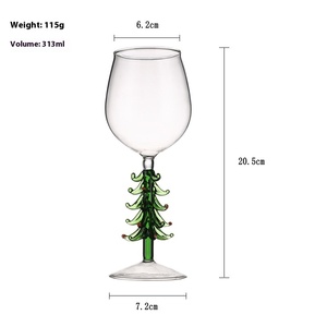 Diseño de árbol de coco de vidrio de borosilicato alto creativo europeo <span class=keywords><strong>vino</strong></span> tinto de San Valentín romántico alto moderno para copa de champán - Product Image 6