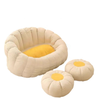 Canapé pouf minimaliste double en forme de nuage, fauteuil inclinable rembourré en mousse de polystyrène EPS pour la détente et la sieste