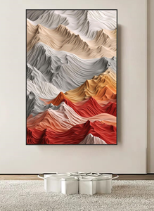 Delikates Landschafts-Ölgemälde Kunstwerk 3D handgefertigte dicke Textur Leinwand Wandmalerei Heimdekoration - Product Image 5