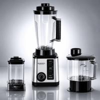 Mixeur Commercial Électrique 8-en-1 Robuste 800W, Hachoir, Broyeur à Glace pour Smoothies et Glace Pilée