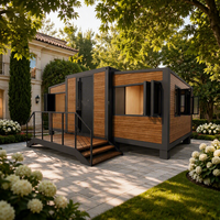 Module d'extension de maison conteneur extensible et peu encombrante avec solutions de rangement dissimulées et mobilier rétractable