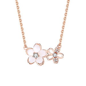 Collier en argent Sterling S925 avec double fleur en zircon pour femmes, chaîne de clavicule délicate, cadeau de luxe, bijoux élégants en argent - Product Image 1