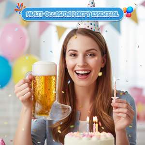 Tasses à shot en forme de bottes de cowboy 17oz avec poignée en plastique sans BPA réutilisables, logo personnalisé, thème western, pour mariage, enterrement de vie de jeune fille, fête d'anniversaire - Product Image 2