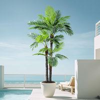 Réaliste Real Touch Big Faux Plantes Faux Bonsaï Arbre Palmiers Artificiels pour la Décoration de Bureau