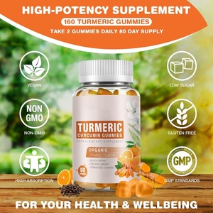 OEM/ODM gomitas de cúrcuma curcumina con pimienta negra y jengibre, suplemento multivitamínico de extracto natural - Product Image 2