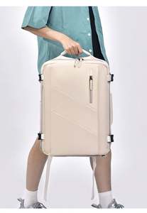 Sac à dos pour ordinateur portable unisexe léger avec compartiment pour chaussures, grande capacité, imperméable, en matériau PU, fermeture éclair, pour l'école et les voyages - Product Image 6