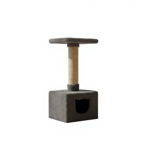 Arbre à chat Amistar Classic en jute de haute qualité avec emballage en carton, design à 2 niveaux pour chats et chatons de toutes races et tailles - Product Image 1