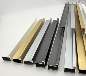 Perfiles de Aluminio Serie 6063 para Puertas, Marco Oculto, Vidrio, Cocina, Armario, Puerta de Acero - Product Image 4