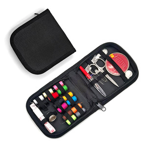 Portable Sewing Kit With <b>Needles</b> Threads Scissors Thimbles Safety Pins For Home Use Oval Shape Textile Material - Product Image 2