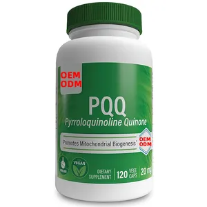 Mitokondriyal biyogenezi teşvik Vegan sertifikalı gdo olmayan glutensiz PQQ 20mg Pyrroloquinoline Quinone