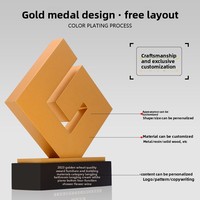 Trophée personnalisable en métal 3D, modèle créatif de mascotte stéréoscopique, ornement commémoratif haut de gamme fabriqué en Chine