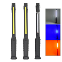 Lampe torche LED COB rechargeable par USB, 3 sources lumineuses, lampe de travail magnétique, lampes d'inspection, lampes de camping d'urgence