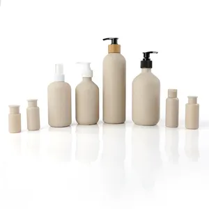 Groothandel Milieuvriendelijke Biologisch Afbreekbare Tarwe Stro Spray Fles Natuurlijke Kleur Met Witte Hoofd Pomp Zwart Pomp Flip Top