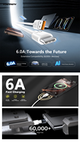 Kabel USB Type-C 6A Super Cepat Pengisian Daya, Micro USB untuk Earphone, Harga Murah, Terbuat dari Tembaga Murni, Laris Manis