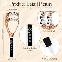 Appareil de massage pour le contour du visage Eveekon pour femmes, masseur facial rechargeable, rouleau facial pour la maison et les voyages