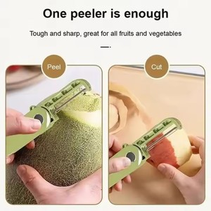 Éplucheur de légumes pliable en acier inoxydable, trancheuse à fruits, pour pommes de terre et concombres, portable pour pique-niques, accessoires de cuisine domestique, outils tranchants - Product Image 4