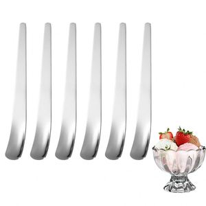 Cuillères à long manche en acier inoxydable pour desserts glacés, yaourts et café - Product Image 1
