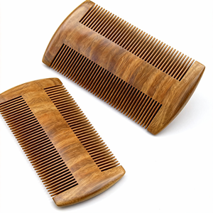 Peignes à <span class=keywords><strong>barbe</strong></span> et à moustache en bois naturel de luxe de la marque QS, très demandés, de haute qualité, durables et anti-nœuds - Product Image 3
