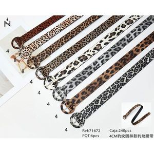 Cintura con Fibbia Rotonda Stampa Leopardata 4Cm Accessori Moda Donna - Product Image 3