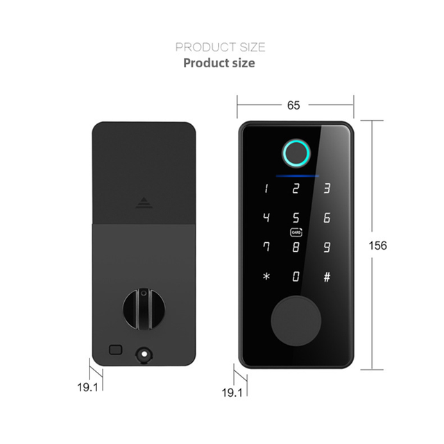 High Quality Tuya/TTlock Compatible Smart WiFi Door Lock Aluminum Alloy Code Fingerprint/Password/RFID Unlocking for Home Hotel