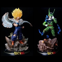 Vente flash - Figurines de collection Dragon Ball GK 25 cm - Goku, Vegeta, Vegetto - Statues d'action d'anime japonais samouraï