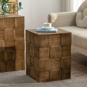 Solid Wood Coffee <b>Table</b> Wabi Sabi Style Living Room <b>Side</b> <b>Table</b> With Storage Corner <b>Table</b> Bedside <b>Table</b> For Homestay - Product Image 2