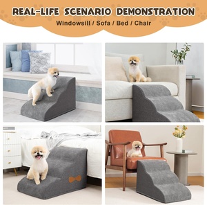 Nueva llegada de calidad superior 3 escalones escaleras para perros escaleras para mascotas rampa para mascotas para perros pequeños y camas - Product Image 4