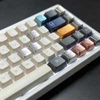 Capuchons de touches en acier inoxydable blanc crème avec symboles du zodiaque colorés, incrustation métallique, design mignon, capuchons de touches artisanaux pour clavier mécanique
